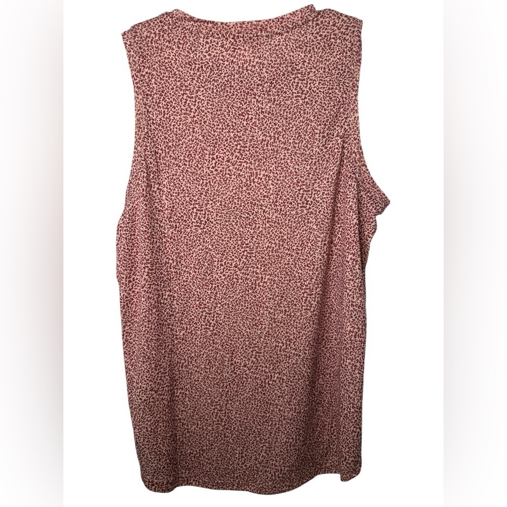 Athleta Women's Breezy Tank Top Micro Cheetah Bashful Rose XL NWOT - Picture 2 of 6